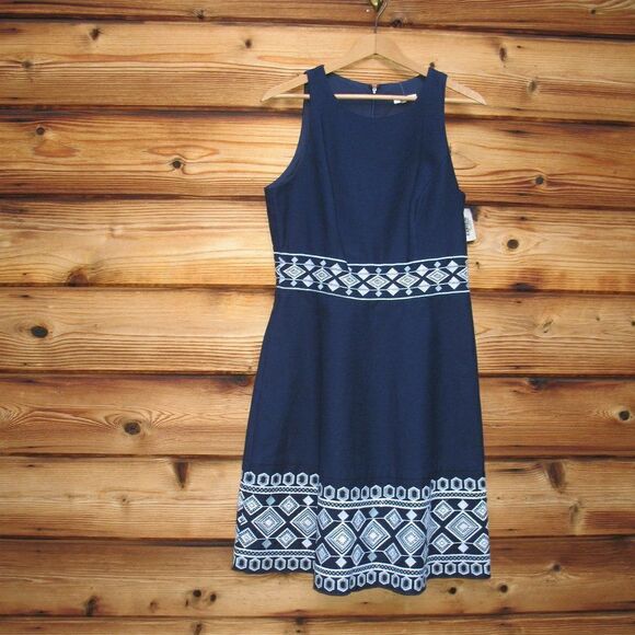 NWT Shoshanna Fit And Flare Embroidered Dress - Picture 2 of 10